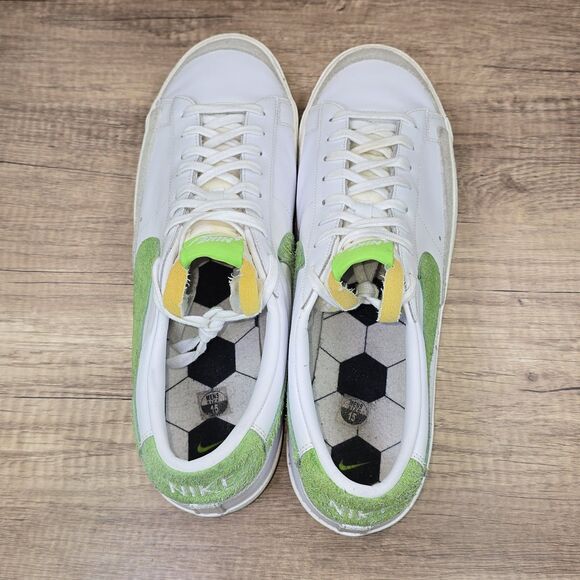 Nike Blazer \'77 Vintage Low Soccer Men\'s Sz 15 White Green Sneakers (DJ6193-100) main image 7